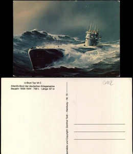 U-Boote Unterseeboot Typ VII C Atlantik-Boot der deutschen Kriegsmarine 1970 - Picture 1 of 3