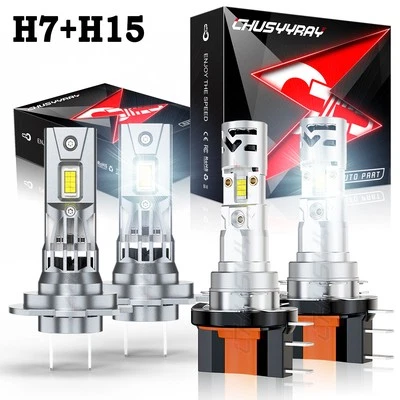 PARA MERCEDES-BENZ GLA45 AMG 2015-2016 4X LED haz alto/bajo faros H7+H15 bombillas Foto 1 de 4