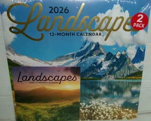 2026 LANDSCAPES WALL CALENDARS~2 Pack ~12" x 24"When Open & 6" x 12" When Open - Picture 1 of 2