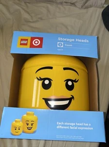 LEGO X Target Storage Head Large 8" Wide Small Exclusive 2 Heads. Rare - Picture 1 of 3