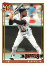 1991 Topps Baseball Kevin Bass San Francisco Giants #752