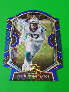 Yetur Gross-Matos 2020 Panini Select Concourse Blue Prizm Die Cut #94, Panthers - Bild 1 von 2
