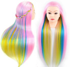 Training Head 26" Mannequin Head Hair Styling Manikin Cosmetology Doll Head Synt