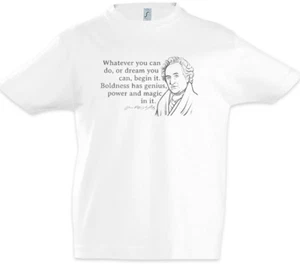 Goethe Whatever You Can Do Kids Boys T-Shirt Johann Wolfgang Philosopher Quote - Picture 1 of 1