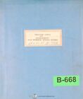 Boyar Shultz 6-18 Grinder, Installation Operation and Wiring Manual 1959