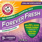 Forever Fresh Clumping Cat Litter Lavender, Multicat 18Lb with 20% More Lavender