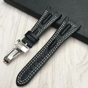 Bracelet en cuir 28 mm pour Audemars Piguet Royal Oak offshore 42 mm 15710/15703 - Photo 1 sur 17