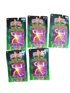 Lot Of 5 Mighty Morphin Power Rangers Collectible Figures - Yellow (Irwin, 1993) - Picture 1 of 4