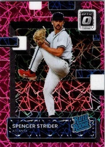 2022 Donruss Optic Rated Pink Velocity Prizm /249 Spencer Strider #76 Rookie RC - Picture 1 of 2