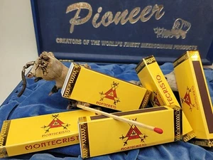 MONTECRISTO Cigar 4 in COLLECTIBLE MAN HOME BAR 1 box of 20 Wood CIGAR MATCHES - Picture 1 of 8