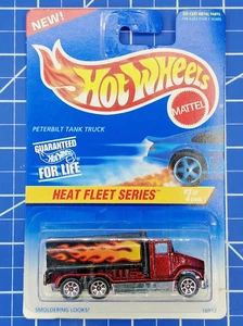 1996 Hot Wheels Heat Fleet Series Peterbilt Tank Truck Metallic Red 7SP #539 HTF - Picture 1 of 4