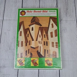 Wood Veneer Craft Kit Holz-Bastel Bild Intarsia Hobby Craft Vtg 1974 W Germany - Picture 1 of 12