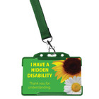 Hidden Disability Awareness Card and Lanyard - 6 colour combinations