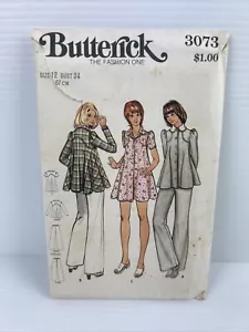 Sewing Pattern Western Butterick Uncut 3073 Dress Tunic Flared Pants Sz 12 34” - Picture 1 of 10