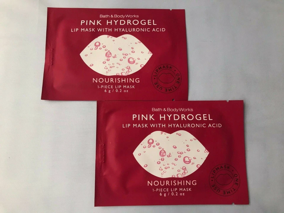 2X BATH & BODY WORKS PINK HYDROGEL   NOURISHING 1-PIECE LIP MASK 6 g/0.2 oz - Image 1 of 4