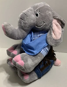 Teddy Mountain Elephant Plush Toy 16" Includes Cowboy Outfit 🤠 EUC Rare - Picture 1 of 6