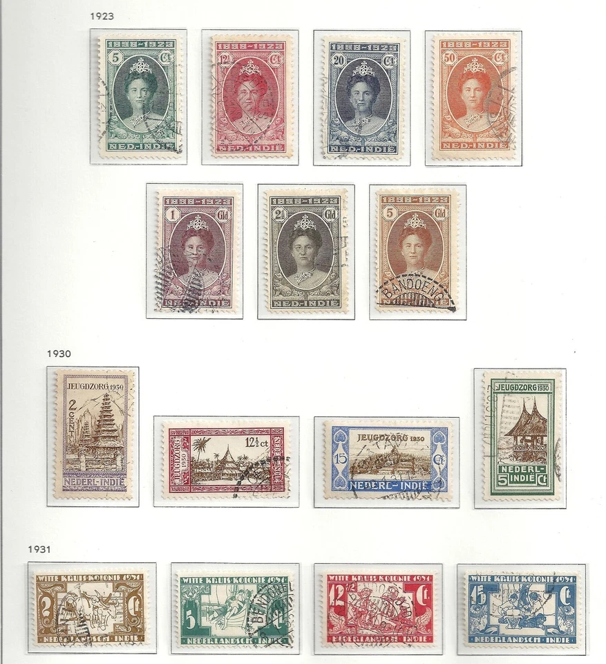 Netherlands Indies stamps 1923 NVPH 160-170+172-175  CANC  VF  Cat.Value $335 - image 1 of 1