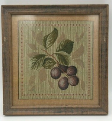 Professionally Framed Tapestry Plums 10 inch X 10 inch ready to hang Art Picture - Image 1 of 4