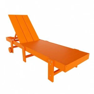 WESTIN OUTDOOR Chaise Lounge w/ Wheels Patio Reclining Adjustable Fade Resistant - Picture 1 of 9