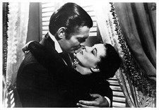 Postcard, Clark Gable & Vivien Leigh on Gone with the Wind, Modern Repro FS7