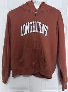 Campus Heritage Super Soft Burnt Orange Longhorns Long Sleeve Zip Up Jacket YS - Picture 1 of 3