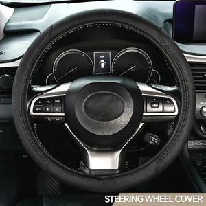 Ø 37-38 cm car steering wheel cover black steering wheel protector steering wheel protection steering wheel cover DE - Picture 1 of 7