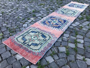 Wool rug, Bohemian rugs, Runner rug, Handmade rug, Turkish rug | 3,0 x 11,9 ft - Picture 1 of 10
