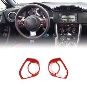 ABS Red Carbon fiber Steering wheel button trim For Toyota 86 Subaru BRZ 17-21 - Picture 1 of 12