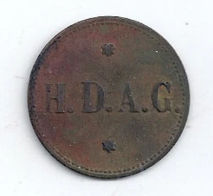 Ficha de tránsito de ferry H.D.A.G.-Hamburgo, Alemania DEU 390 HB - Imagen 1 de 2