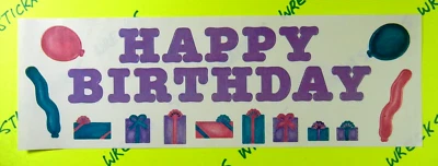 Creative Memories Feliz Cumpleaños Globos y Regalos Hoja Adhesiva Vintage Púrpura Foto 1 de 4