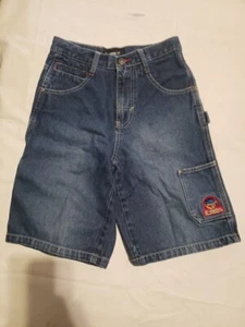 Vintage Y2K Urban Skool Baggy Skate BMX No Boundaries Denim Shorts Boys Size 10 - Picture 1 of 9