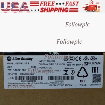 2711P-T6C21D8S 2711P-T6C21D8S HMI PanelView Plus 7 Graphic Terminal NEW - Image 1 of 4