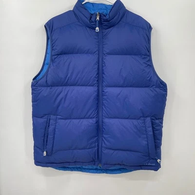 LL Bean Mens L Tall Blue Goose Down Puffer Vest Winter Layering Sleeveless - Image 1 of 4