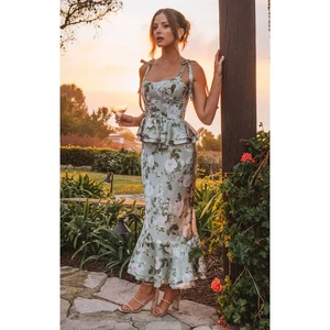 Show Me Your Mumu Pauline Peplum Dress in Secret Garden M - Bild 1 von 9