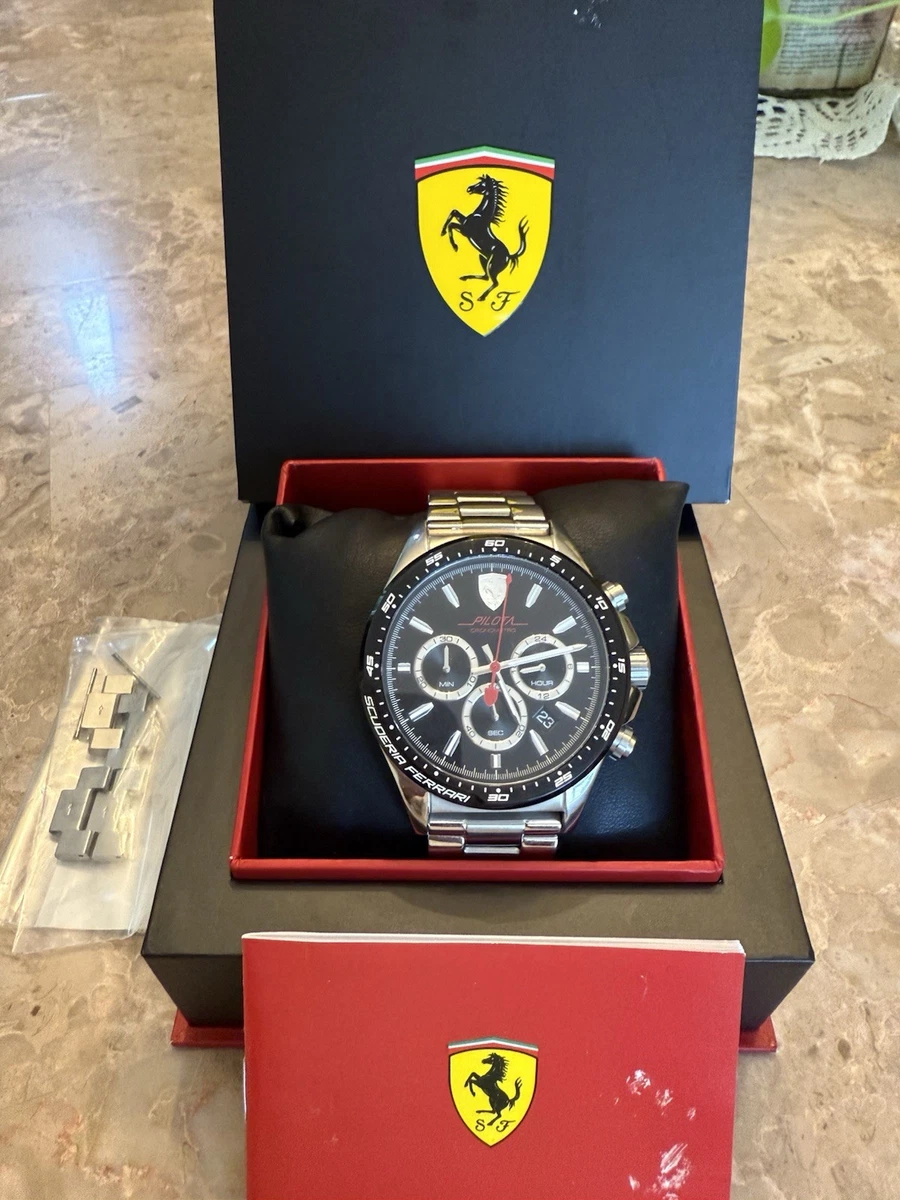 Ferrari Pilota 腕時計 クロノグラフ　中古 Ferrari Scuderia Pilota Chronograph Men's Watch – Stainless Steel