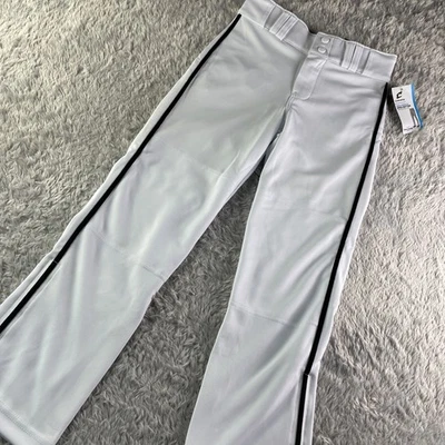 Champro Baseball Pants Youth Medium White Black Triple Crown 2.0 Open Bottom - Image 1 of 4