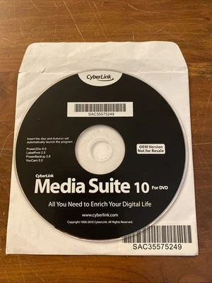 CyberLink Media Suite 10 OEM DVD - Image 1 of 3