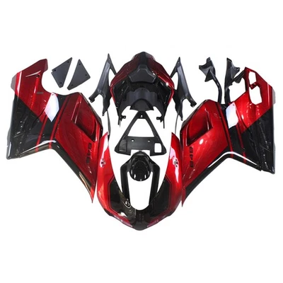 Fairing Kit for Ducati 1098/848/1198 2007 2008-2012 Fairings Bodywork -Red Black - Image 1 of 4