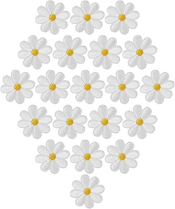 Jeufun 20Pcs Daisy Flower Patch, Embroidered Sew On/Iron on Applique for DIY ... - Picture 1 of 12
