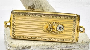 Vintage Antique Freemason Masonic Card Holder Gold Locket Fob Elks BPOE - Picture 1 of 6