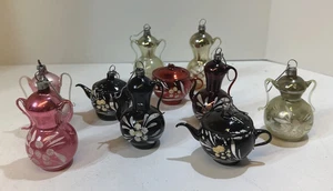 9 Vintage Teekanne Quecksilber Glas Weihnachtsschmuck - Bild 1 von 9