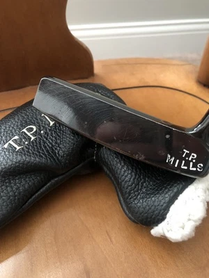 T.P. Mills Handmade Putter W/ Snow 35.5” RH Iliac Leather Headcover - Image 1 of 4