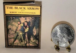 1:6 SCALE MINIATURE BOOK BLACK ARROW ILLUSTRATED N. C. WYETH PLAYSCALE - Picture 1 of 7