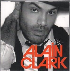 Alain Clark Live It Out CDr UK Warner Bros. 2009 promo cdr with info sticker on