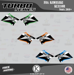 Kawasaki KLX110 (2010-2024) KLX-110 Shroud Graphics Turbo Series - Picture 1 of 6