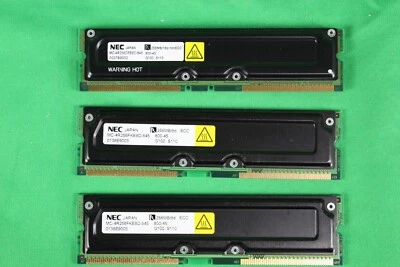 USED NEC JAPAN 3 X 256MB PC800-45 ECC, 768MB TOTAL, 256MB/8D 256MB/16D NON ECC - Image 1 of 4