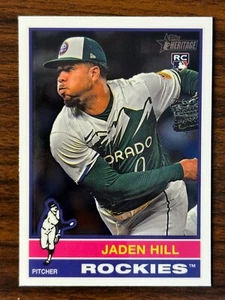 2025 Topps Heritage Jaden Hill Colorado Rockies Base RC Chrome Variation #398 - Picture 1 of 2