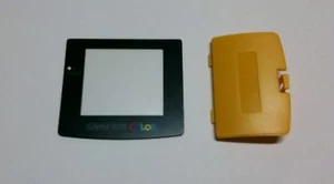 NUEVO Game Boy Lente de Pantalla de Repuesto a Color + Cubierta de Batería AMARILLA Tapa Puerta GBC - Imagen 1 de 1