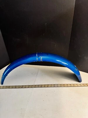 1966 Honda CL77 Scrambler Motorcycle Front Fender Blue - Image 1 of 4