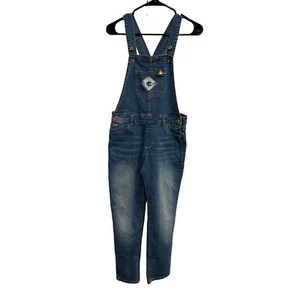 Jordache Kids Denim Overalls Size 10 12 Blue Jean Adjustable Straps Pockets - Picture 1 of 8